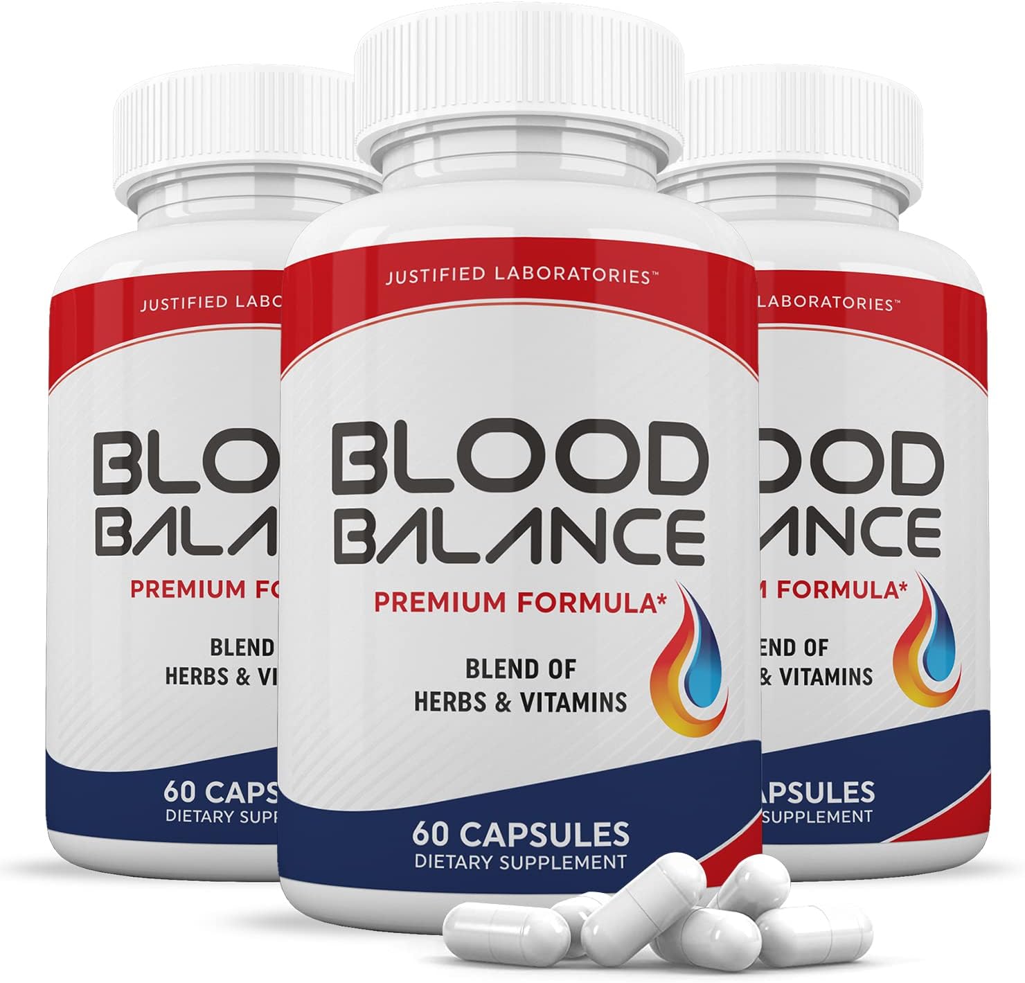 3 Pack Blood Balance Advanced Formula 620MG Supplement Pills - 180 Capsules by Justified Laboratories