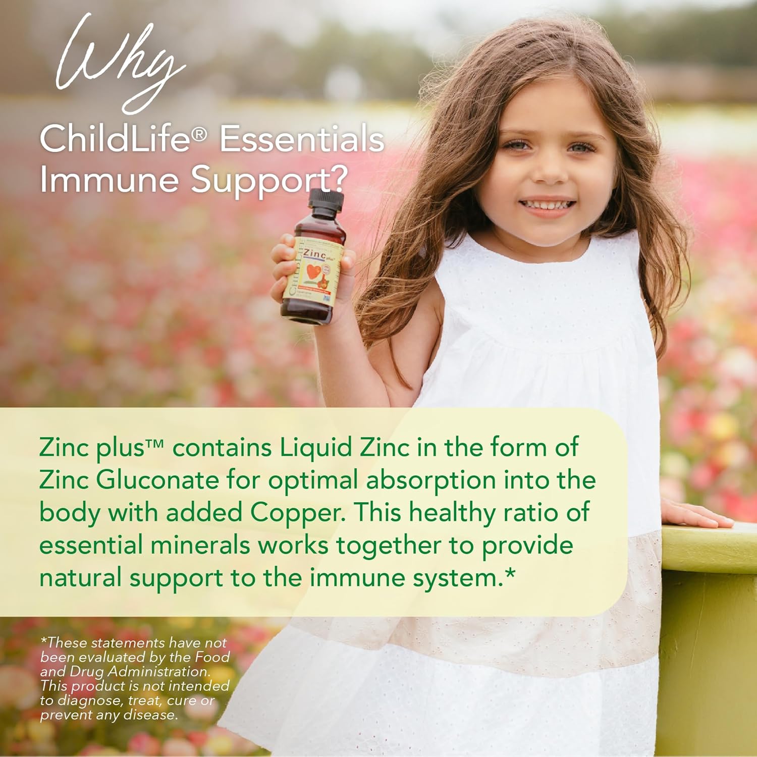 3-Pack ChildLife Essentials Immune Support Bundle - Liquid Vitamin C, First Defense, Zinc - Boosts Immune System for Children