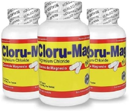 3 Pack Cloru-Mag Plus Magnesium Chloride Tablets (Cloruro De Magnesio) - Boost Your Magnesium Intake!