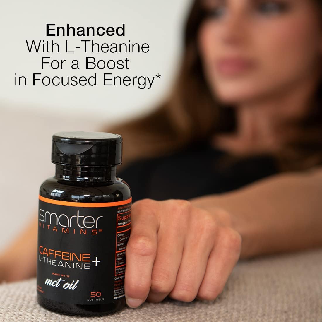 3-Pack Energy and Focus Supplement with Caffeine, L-Theanine, and MCT Oil - 200mg Caffeine Pills, Extended Release, 150 Softgels