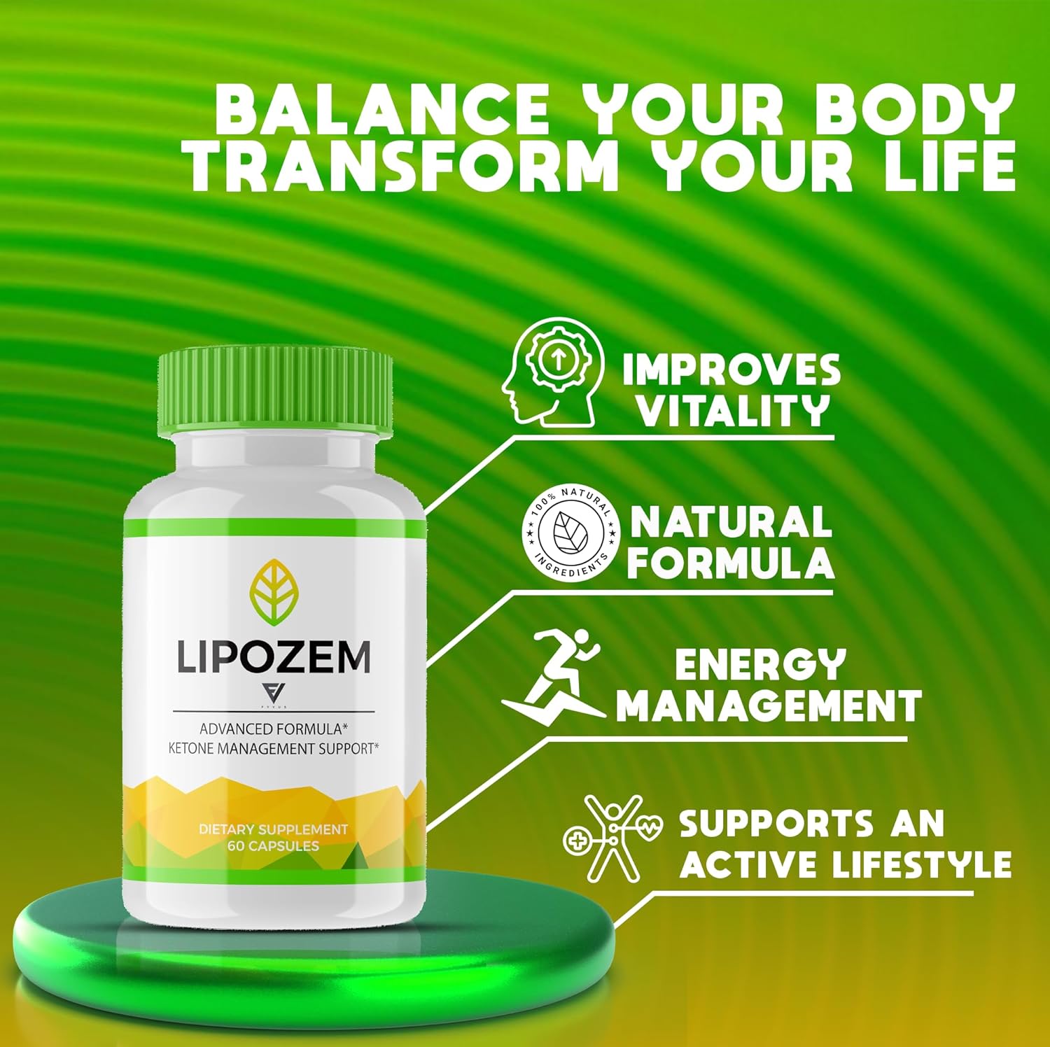 3 Pack Fyvus Keto Capsules for Advanced Strength Health & Wellness Support - Lipo Zem Plus Maximum Keto Formula (180 Capsules)