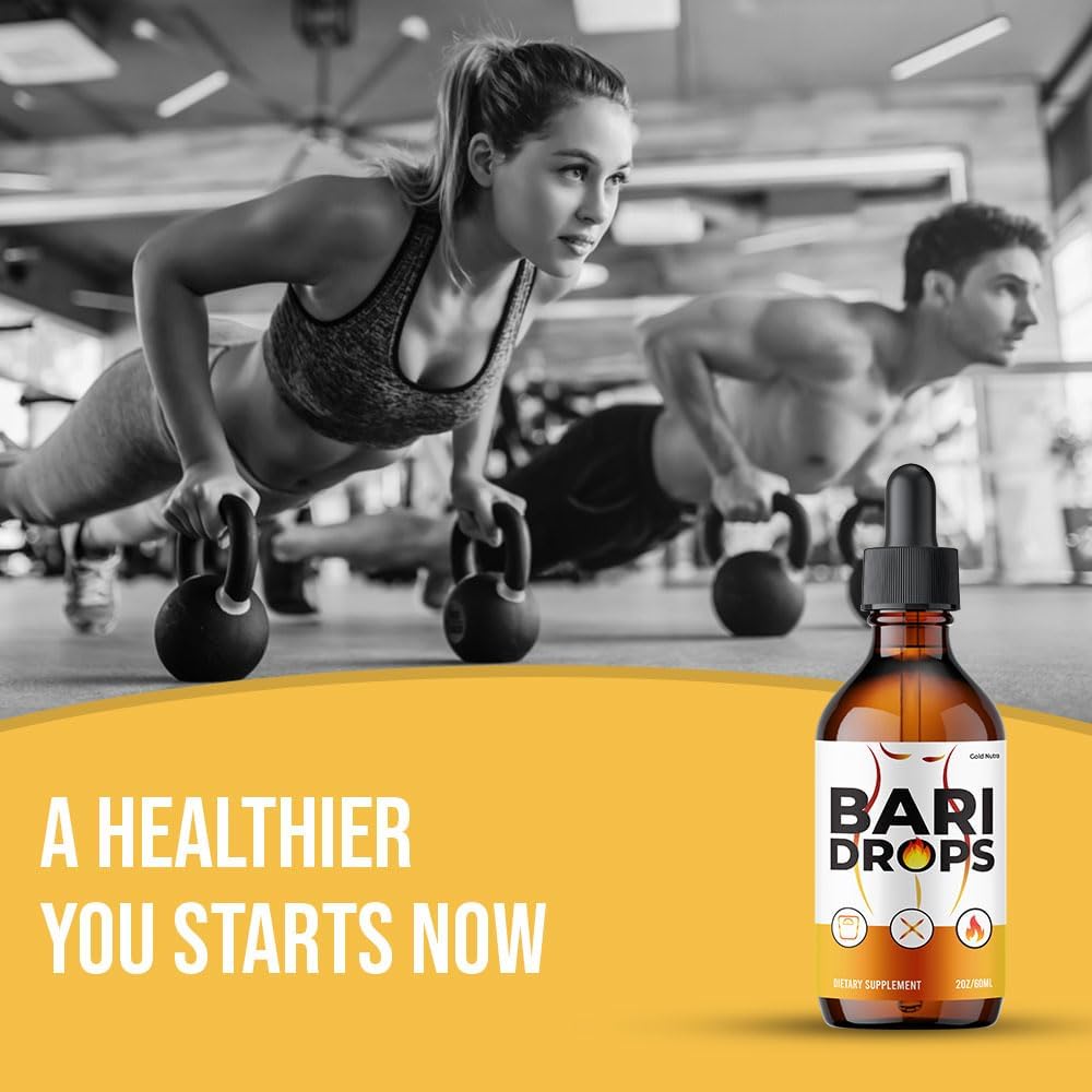 3 Pack Gold Nutra Bari Drops - Maximum Strength All Natural Liquid Supplement