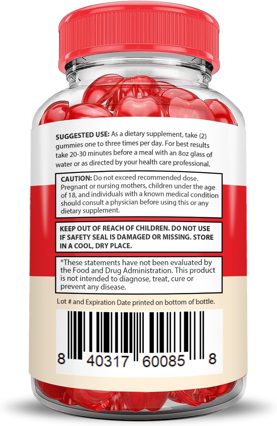 3-Pack Keto ACV Gummies with Pomegranate Beet Juice Powder - 1000MG Apple Cider Vinegar Gummies - Vegan Non GMO, B12 - 180 Count