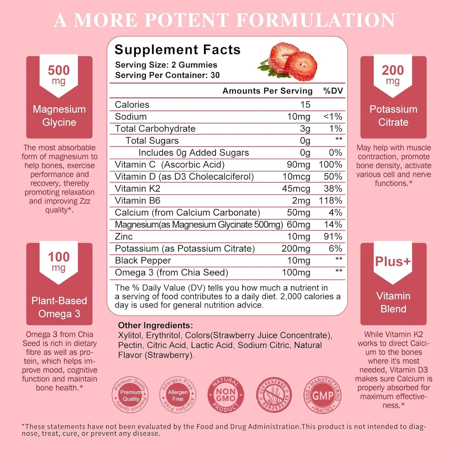 3-Pack Lukaree Magnesium Potassium Supplement Gummies with Vitamin B12 Sublingual Drops