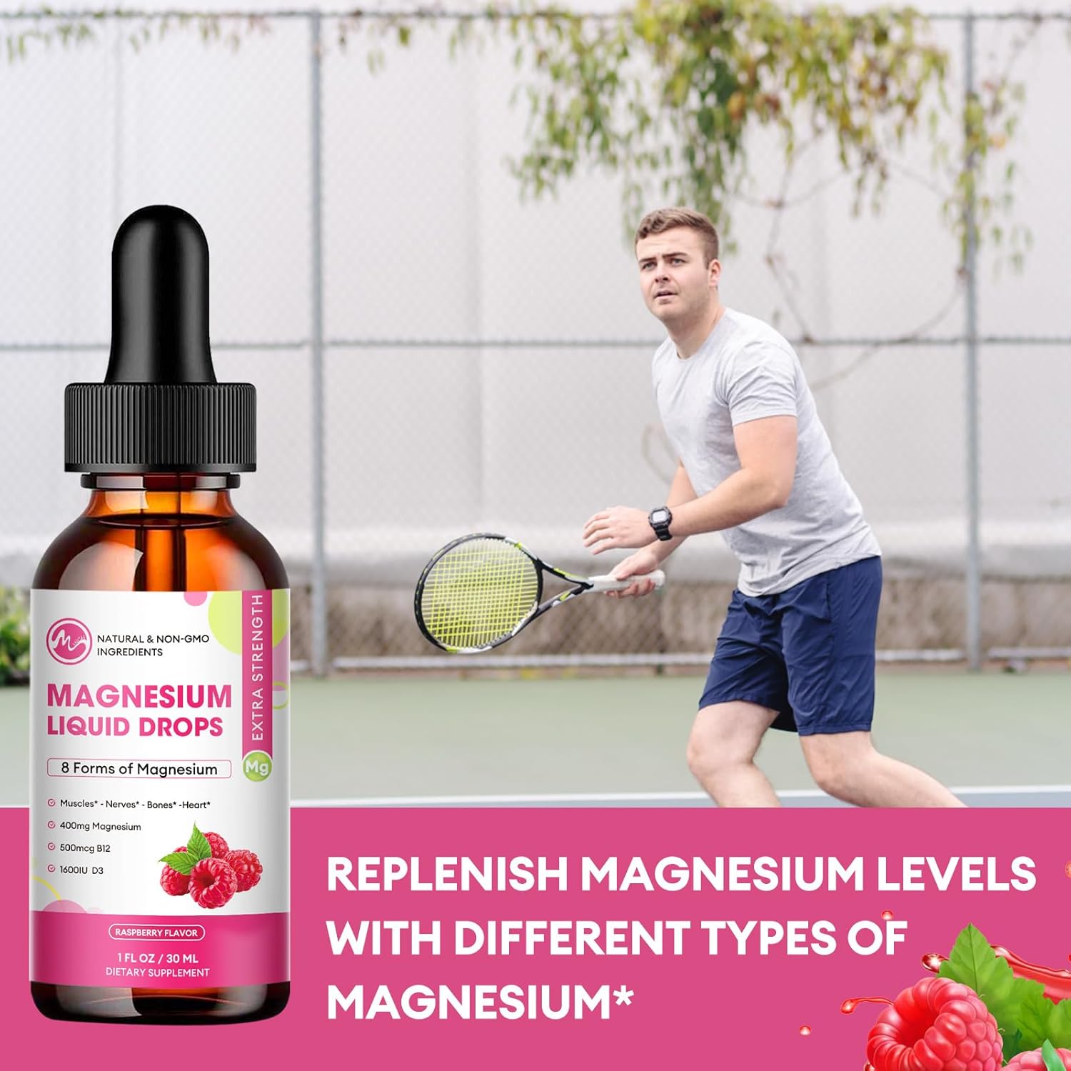 3 Pack Magnesium Liquid Drops - 8 in 1 Complex Supplement for Brain, Sleep, Nerve, Muscle, Bone, Cramps, Heart - Non-GMO & Gluten-Free