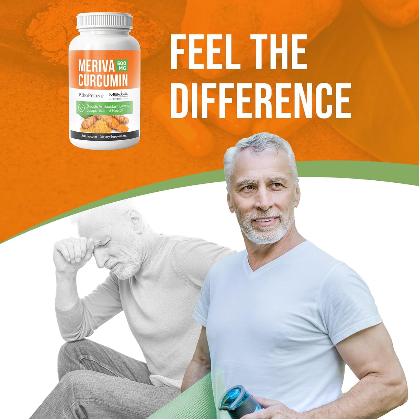 3 Pack Nerve Renew Meriva Curcumin 500mg with Bioperine Antioxidant Nerve Support Supplement Boost