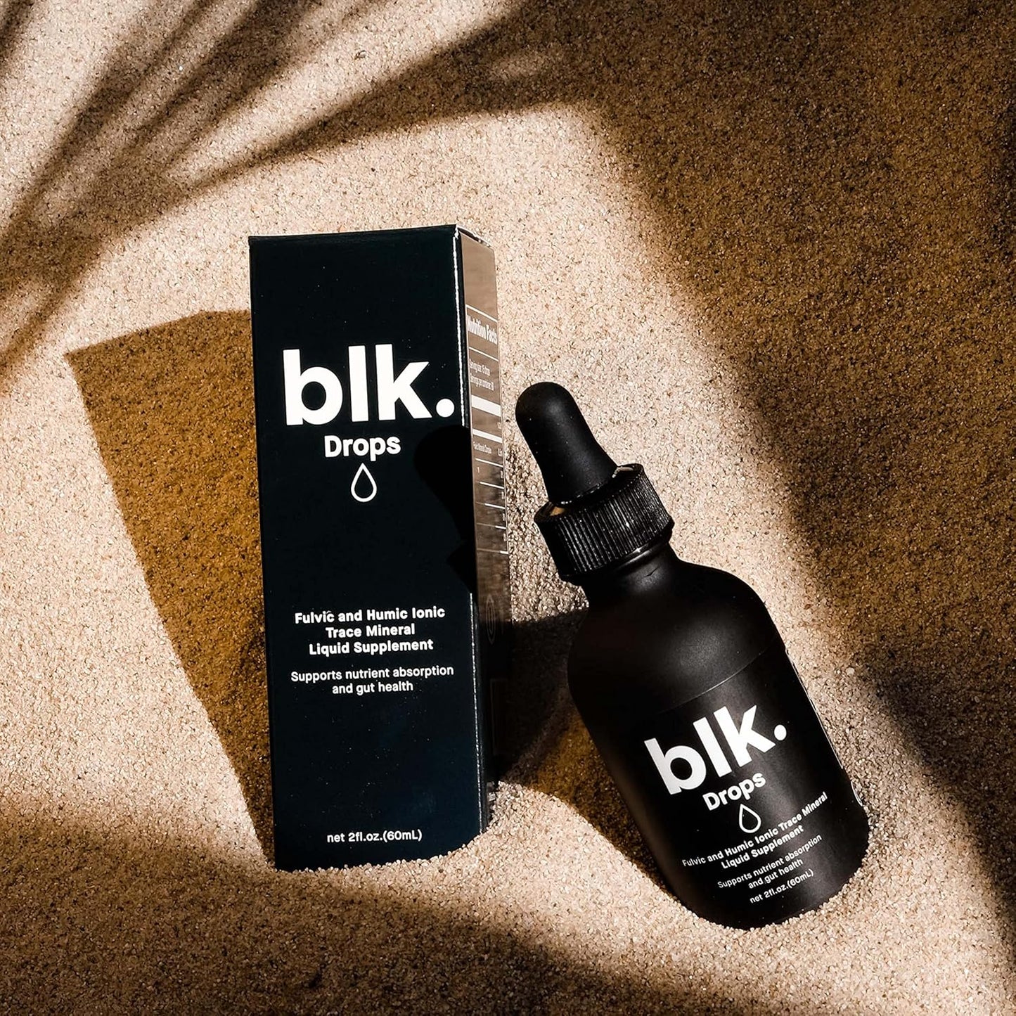 3-Pack of blk. PH 8+ Alkaline Water Drops with Electrolytes, Fulvic, and Amino Acids - 2oz. Bottle - Sugar-Free