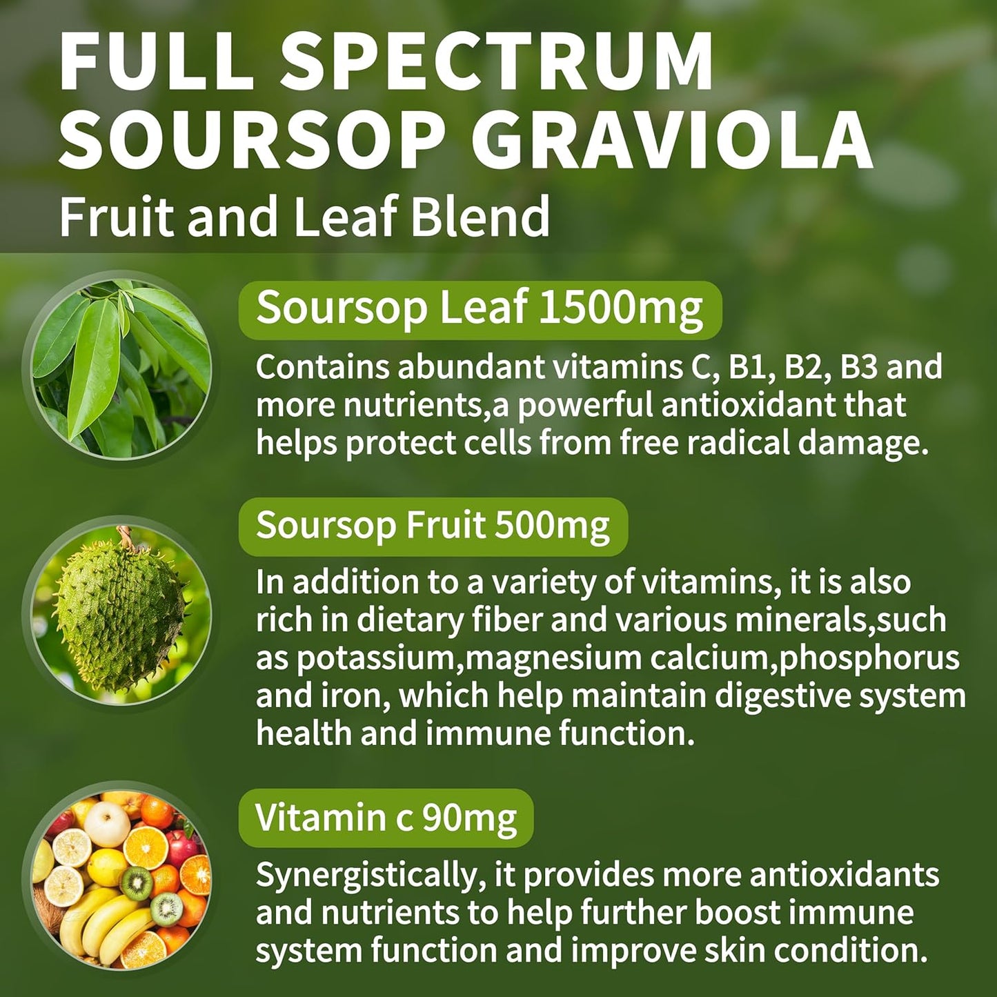 3 Pack of Hudetex Soursop Graviola Liquid Drops 2000mg - Supports Cell Regeneration, Immune Health, and Liver Function - Herbal Goodness - Liquid-Sugar/Gluten Free - Natural Flavor - 6 Fl Oz