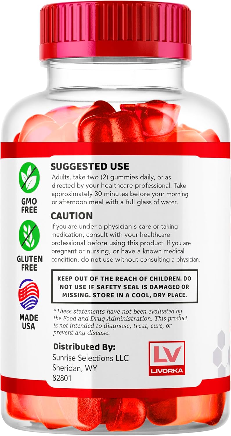 3 Pack of LIVORKA True Keto Apple Cider Vinegar Gummies - 180 Gummies for 3 Months of True Keto Support