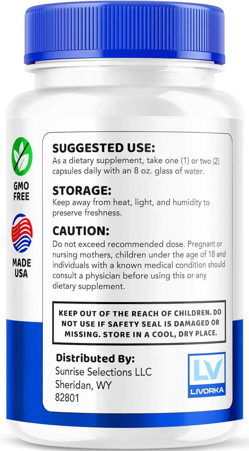 3 Pack of LIVORKA Vialis Max Supplement Capsules for Men - 180 Capsules for 3 Months of Support