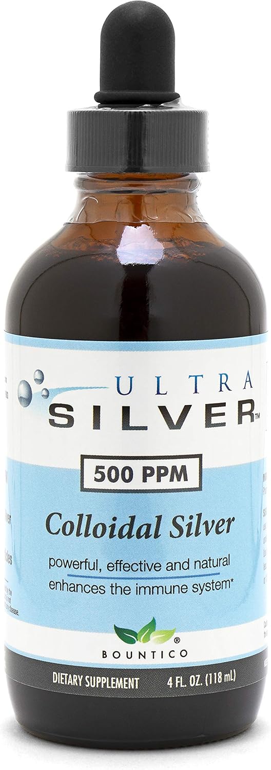3 Pack of Ultra Silver 500 PPM 4 Ounce Bottles for Immune Support