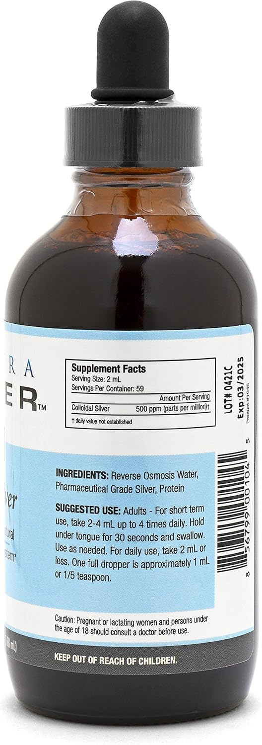 3 Pack of Ultra Silver 500 PPM 4 Ounce Bottles for Immune Support
