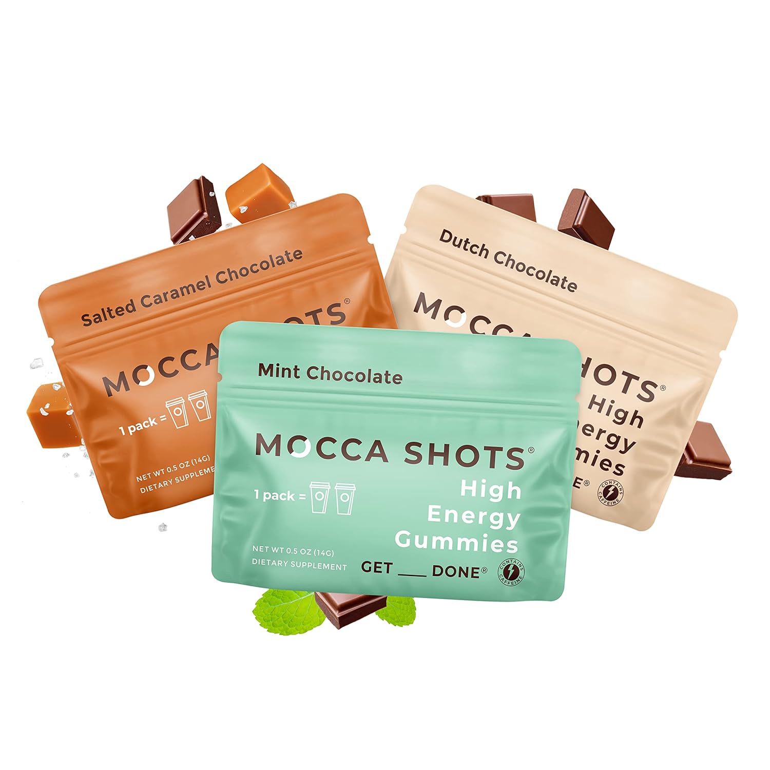 3-Pack of Vegan Caffeine Energy Chews - 200mg per Pack - Gluten-Free and Plant-Based Energy Gummies for an Instant Boost