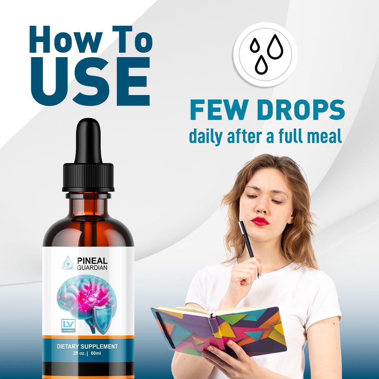 3-Pack Pineal Guardian Liquid Drops - Advanced Formula for Memory Support - 90 Day Supply