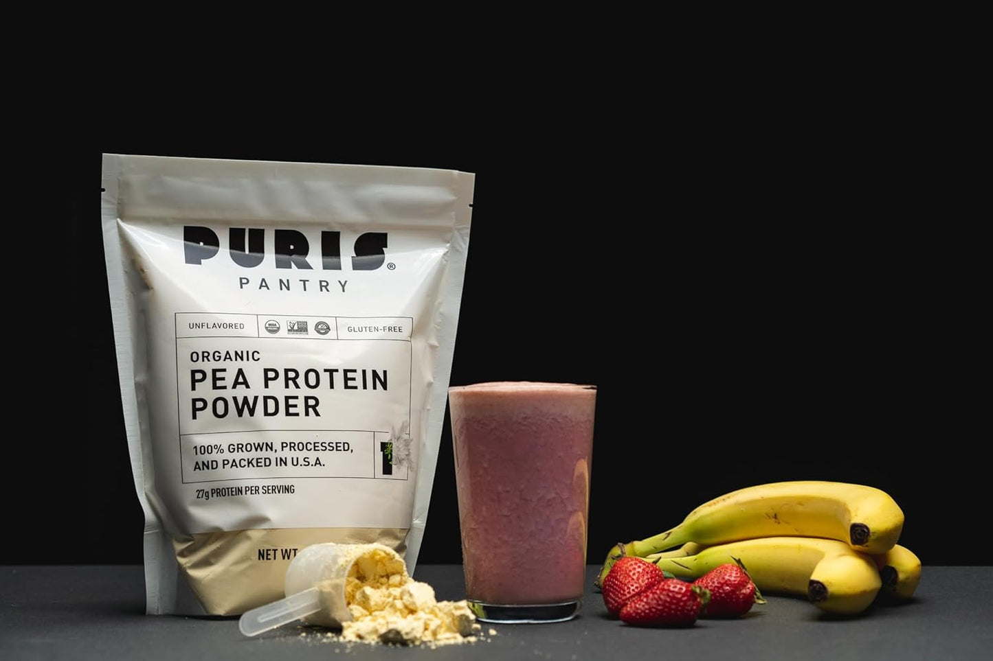 3-Pack PURIS® Organic Pea Protein Powder - 100% Made in USA, 6 LB Unflavored - Certified Organic Vegan Protein, Gluten Free, Dairy Free, Non GMO, Plant-Based Keto Protein with BCAA