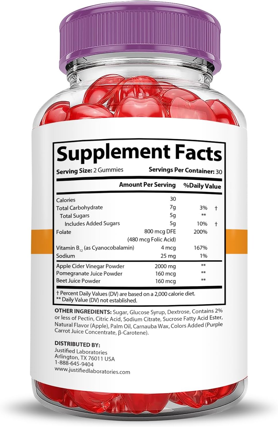 3 Pack Rapid Ripped Keto ACV Gummies - 2000MG Extreme Strength with Apple Cider Vinegar, Pomegranate & B12 - Vegan & Non-GMO - 180 Gummies