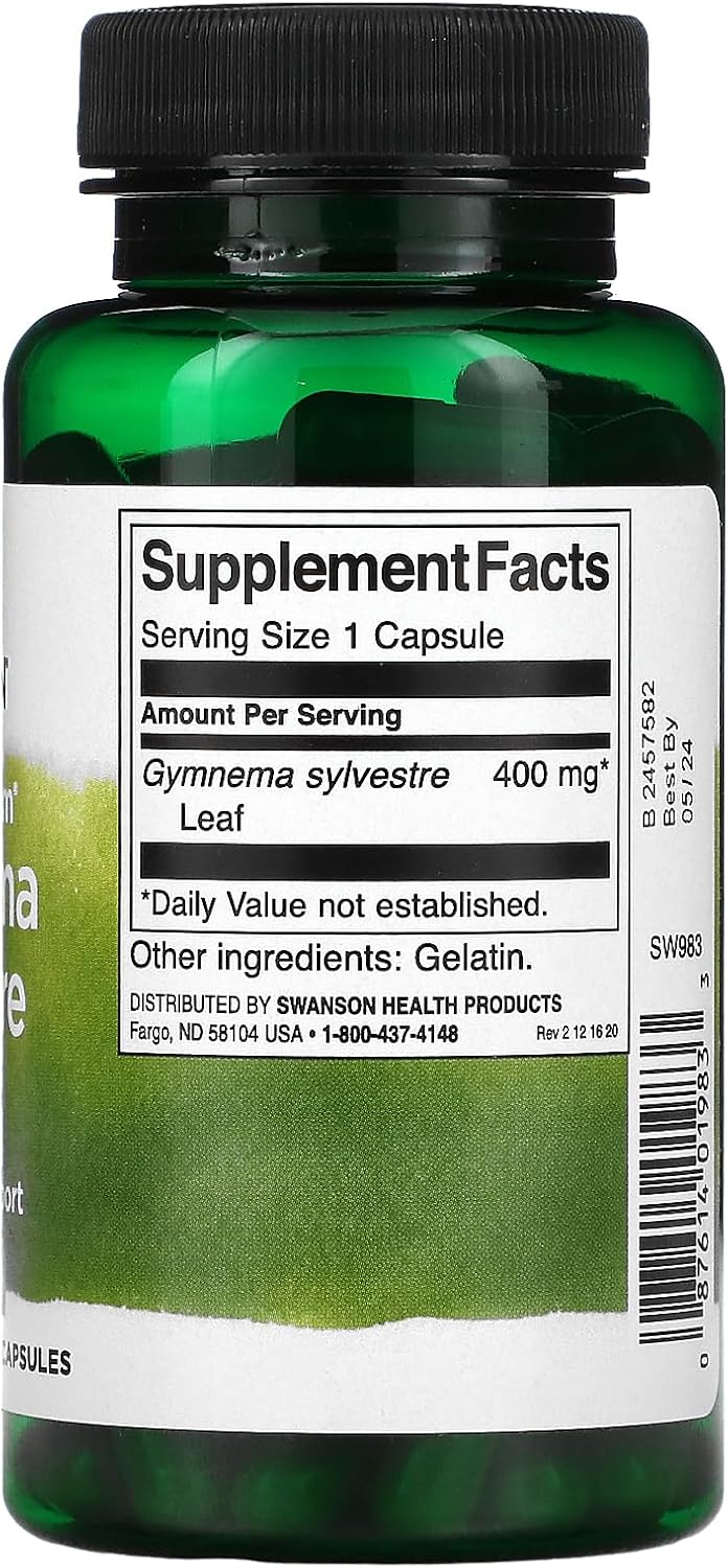 3 Pack Swanson Full Spectrum Gymnema Sylvestre Leaf Capsules - Traditional Ayurvedic Herb