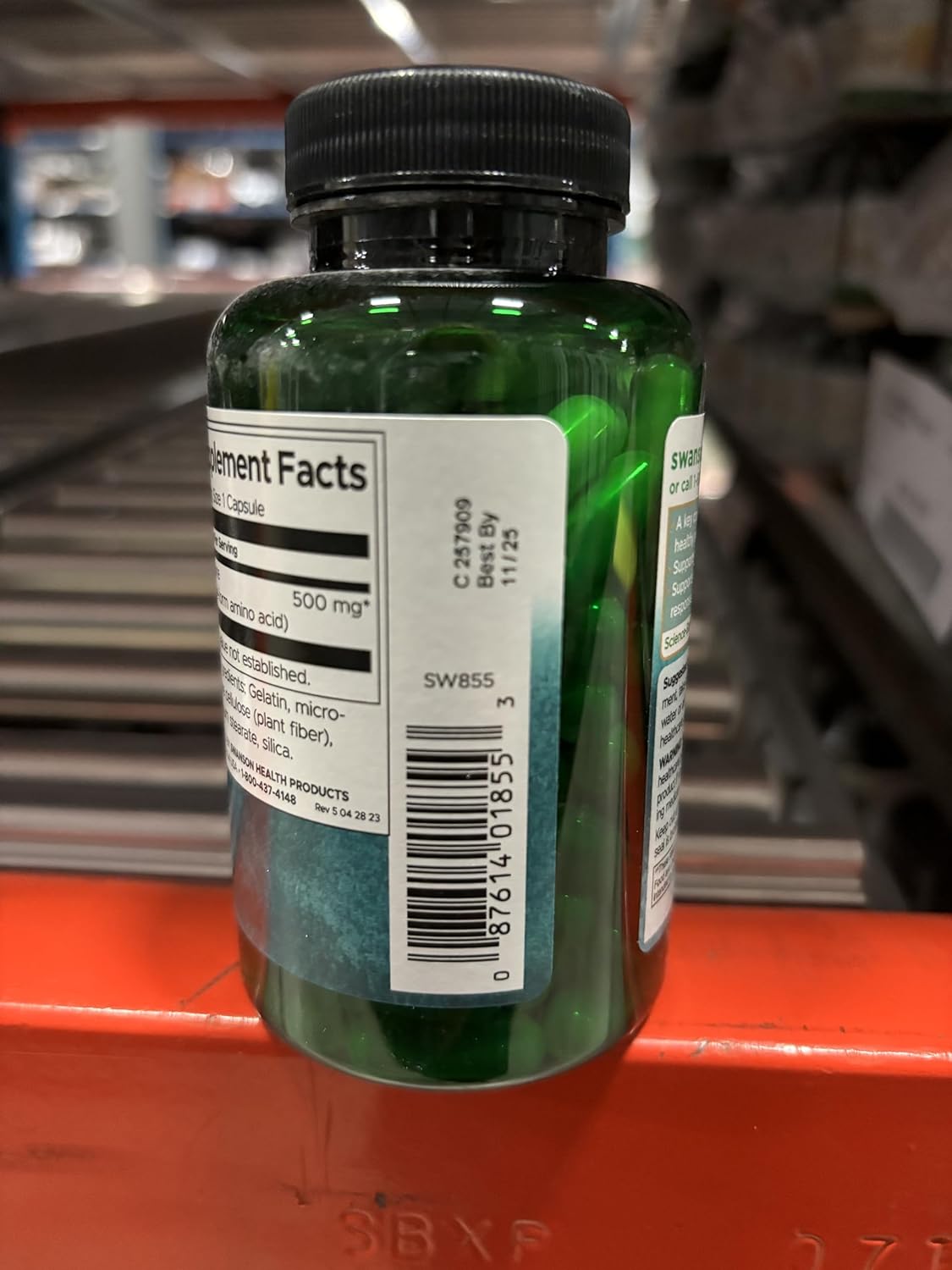 3 Pack Swanson L-Tyrosine Capsules 500mg - Amino Acid for Stress & Cognitive Function - Brain Health Support Supplement