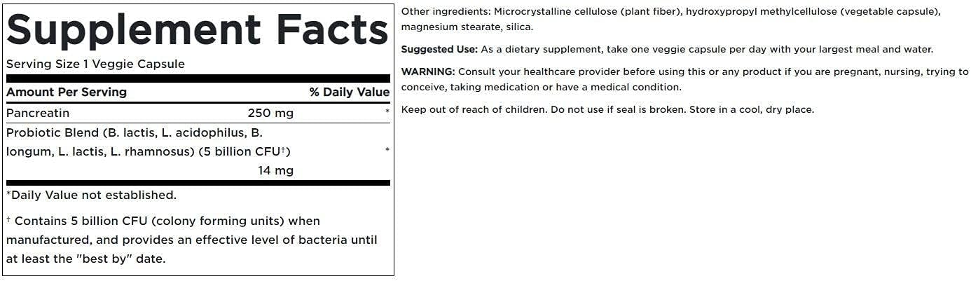 3 Pack Swanson Probiotic with Digestive Enzymes 5 Billion CFU 60 Veg Capsules - Immune Support & Gut Health