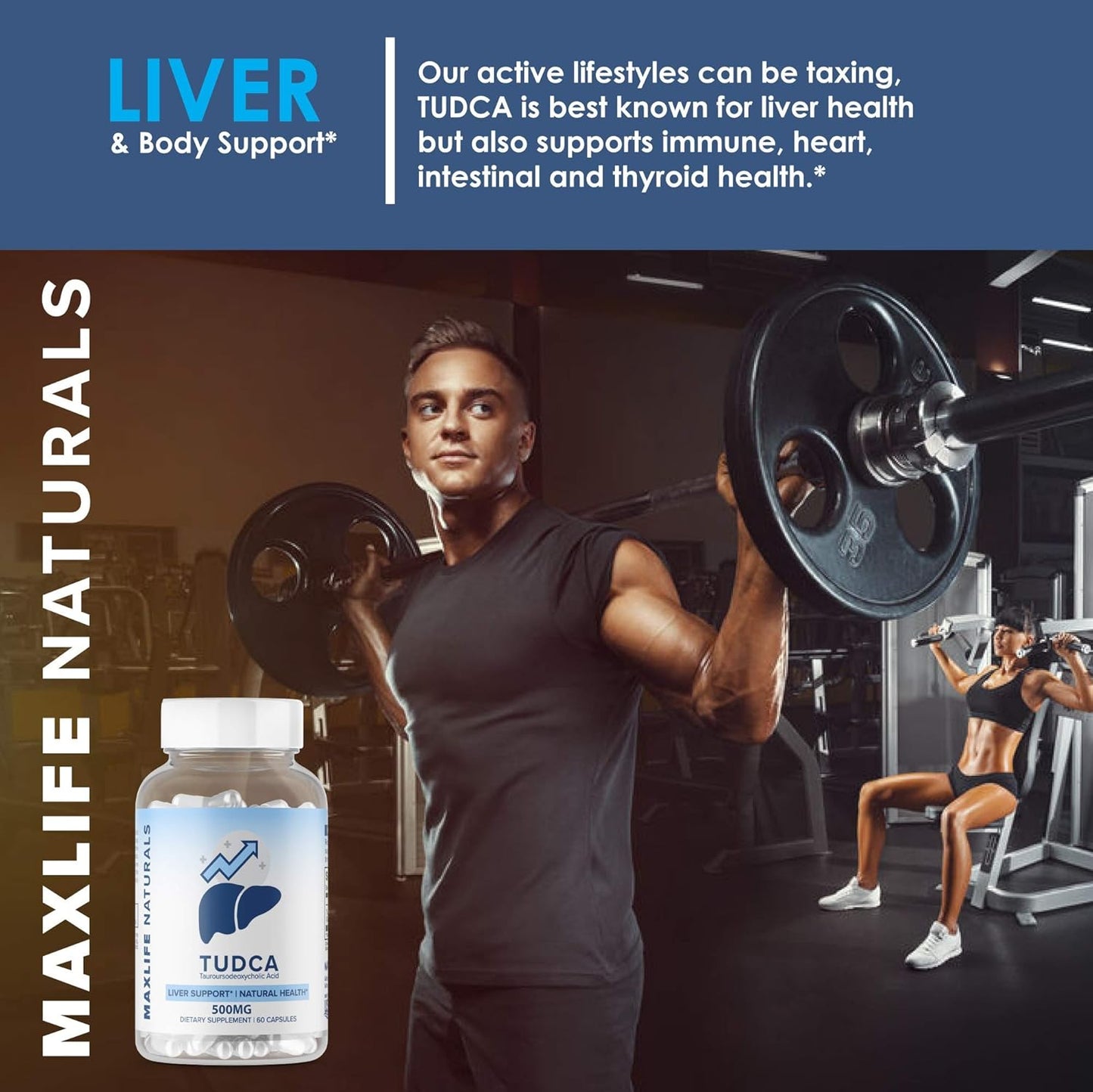 3 Pack Tudca Liver Support Supplement - 500mg Tudca, 180 Servings - Liver Cleanse Aid, Bile Salts - Assist Liver Detox Cleanse, Tauroursodeoxycholic Acid