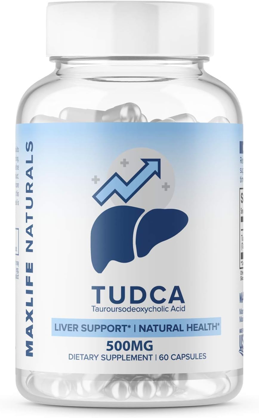 3 Pack Tudca Liver Support Supplement - 500mg Tudca, 180 Servings - Liver Cleanse Aid, Bile Salts - Assist Liver Detox Cleanse, Tauroursodeoxycholic Acid