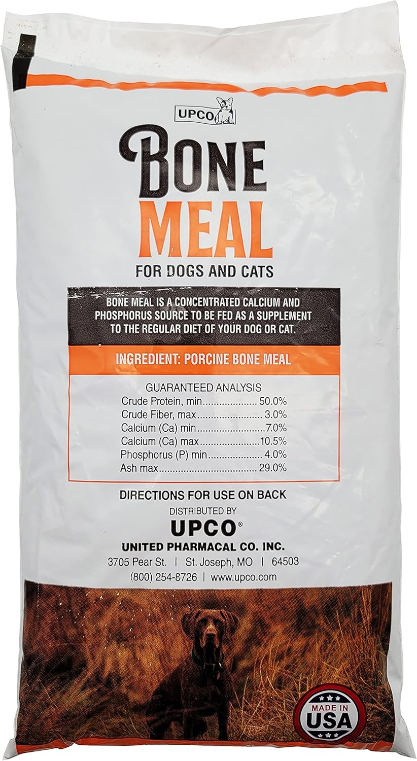 3-Pack Upco Bone Meal Powder 3lbs for Dogs & Cats - Made in USA