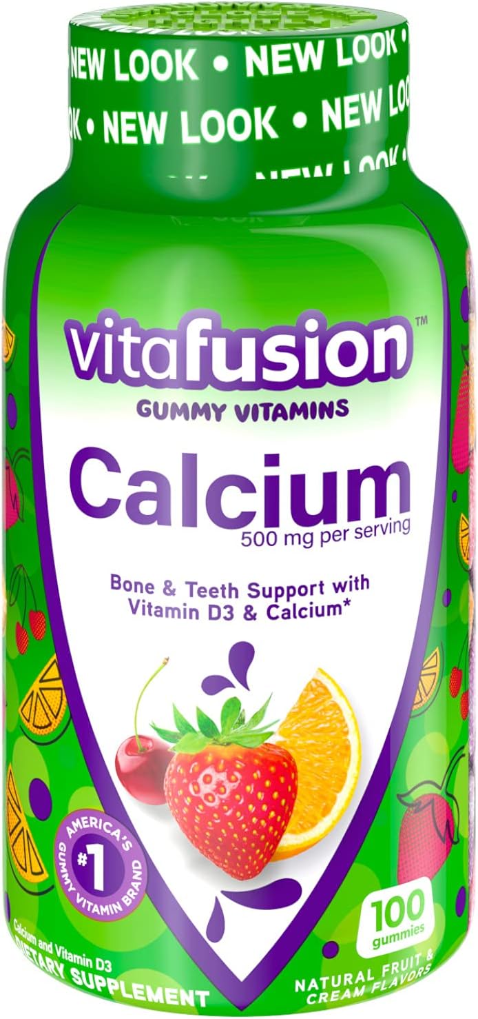 3 Pack Vitafusion Calcium Gummy Adult Vitamins, 100 Count Each