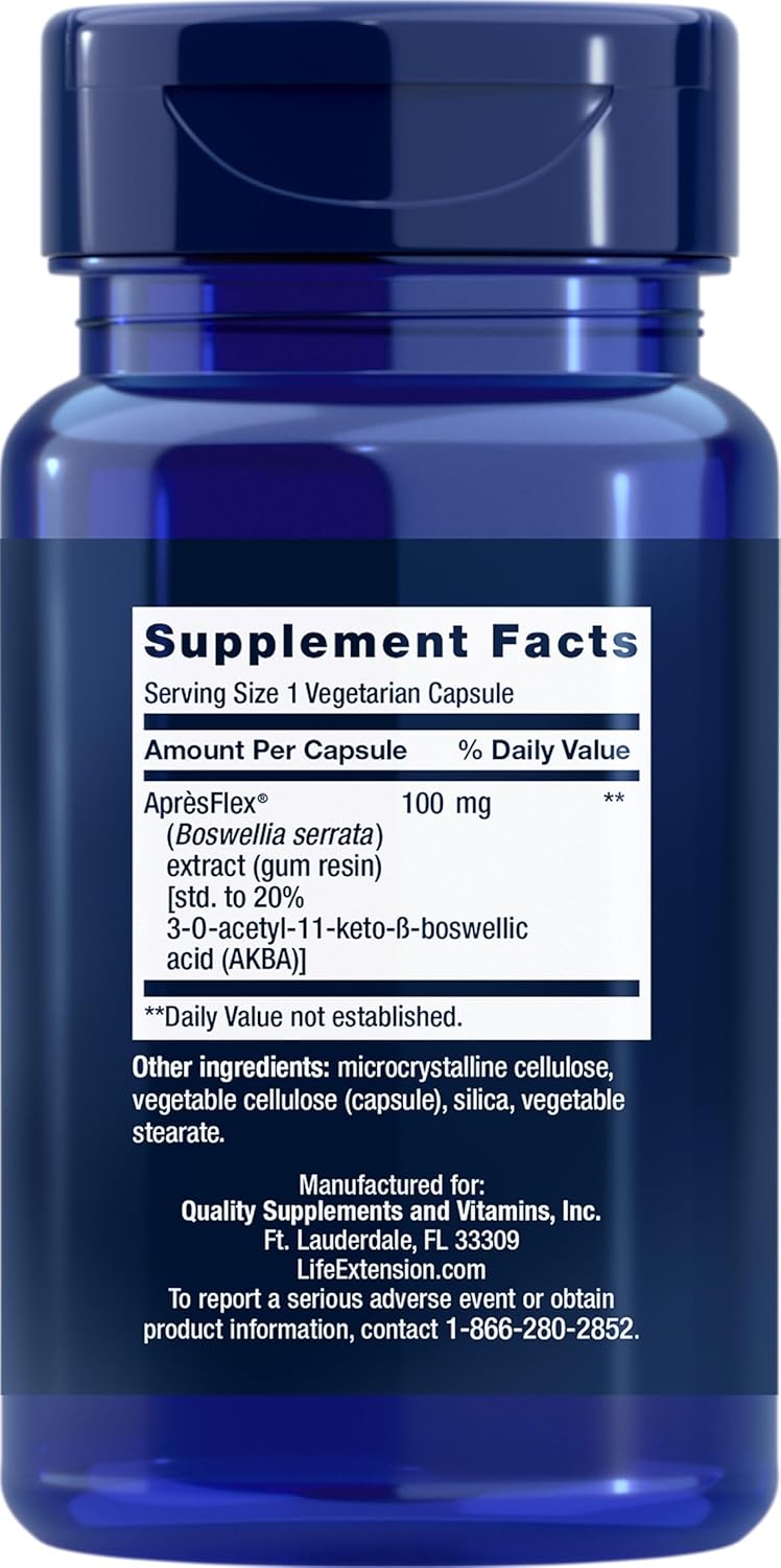 3 Packs of Life Extension 5-LOX Inhibitor with AprèsFlex 100 mg - 60 Vegetarian Capsules