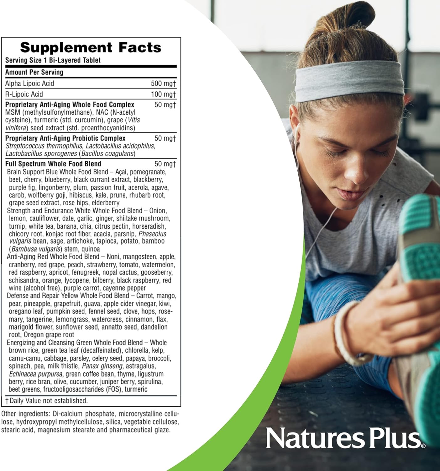 30 Bi-Layered Natures Plus Ultra Lipoic Tablets - Antioxidant Support with Probiotics & Age-Defying Nutrients - Gluten Free (30 Servings)