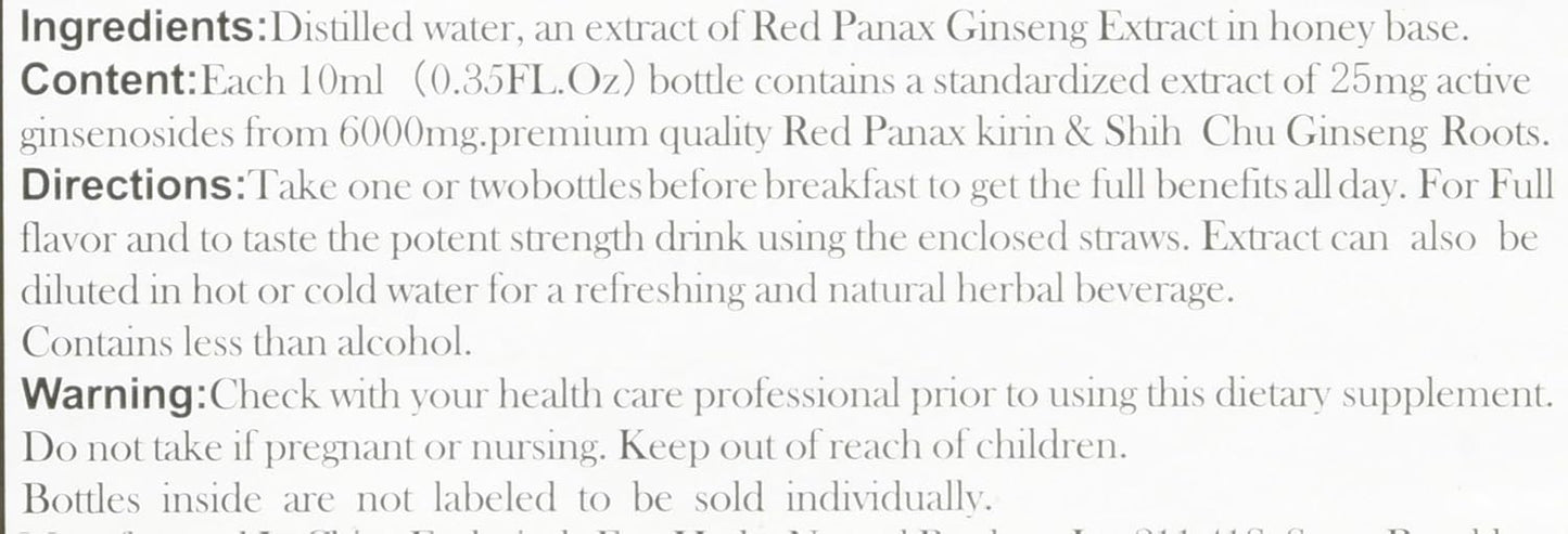 30 Bottles of Royal King Red Panax Ginseng Extract 6000mg for Energy and Immune Support