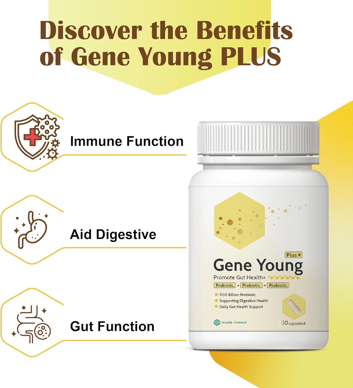 30 Capsules 3-in-1 Gut Health Formula for Digestive Wellness