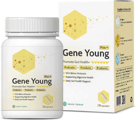 30 Capsules of Fecula Biotech Synbiotic: 3-in-1 Gut Health Support for Digestion, Bloat, and Immune System