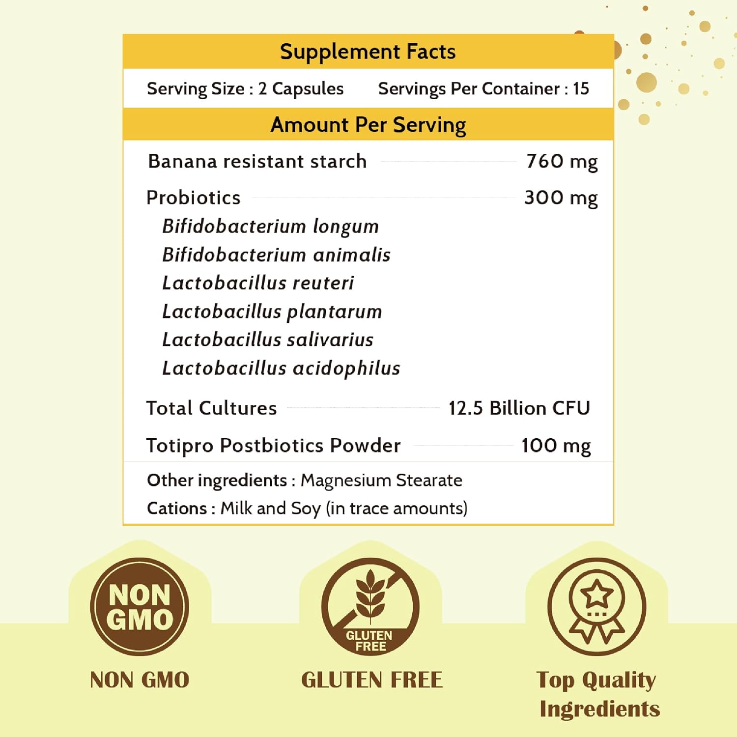 30 Capsules of Fecula Biotech Synbiotic: 3-in-1 Gut Health Support for Digestion, Bloat, and Immune System