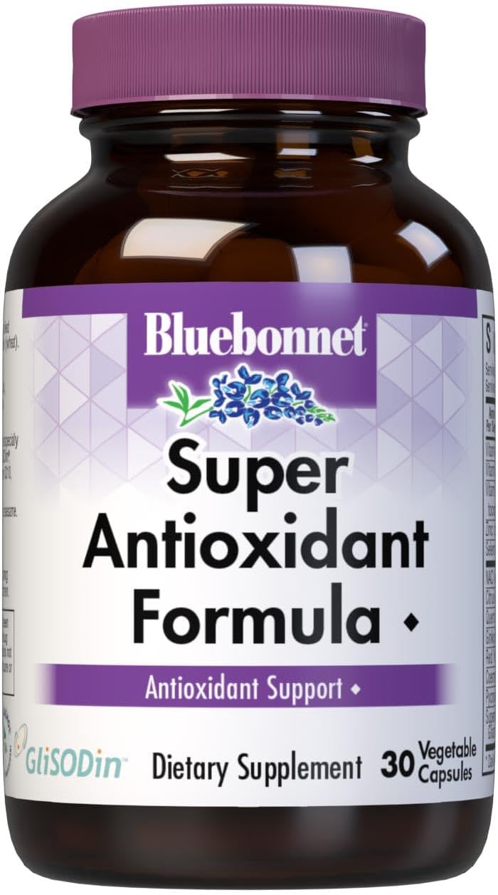 30 Count BlueBonnet Super Antioxidant Formula Vegetarian Capsules for Enhanced Health and Wellness