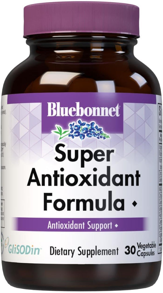30 Count BlueBonnet Super Antioxidant Formula Vegetarian Capsules for Enhanced Health and Wellness