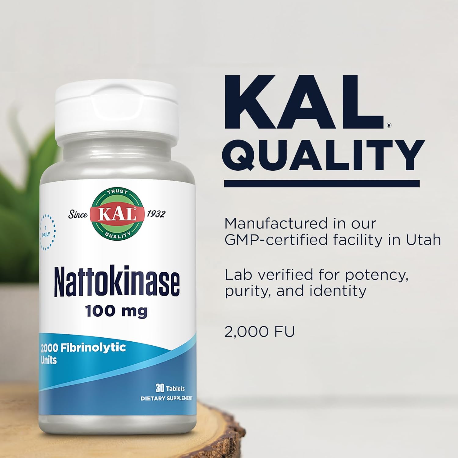 30 Count Kal Nattokinase Tablets - 100 Mg