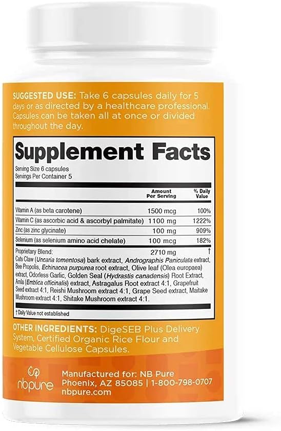 30-Count nbpure On-Set Immune System Booster Capsules for Immunity Support