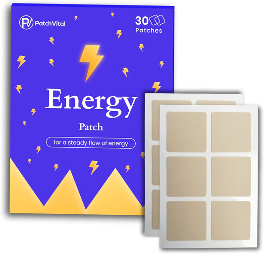 30 Count Vitamin B12 Awake Patches - Plant-Based Energy Solution for Focus & Stamina - Long-Lasting & Sugar-Free