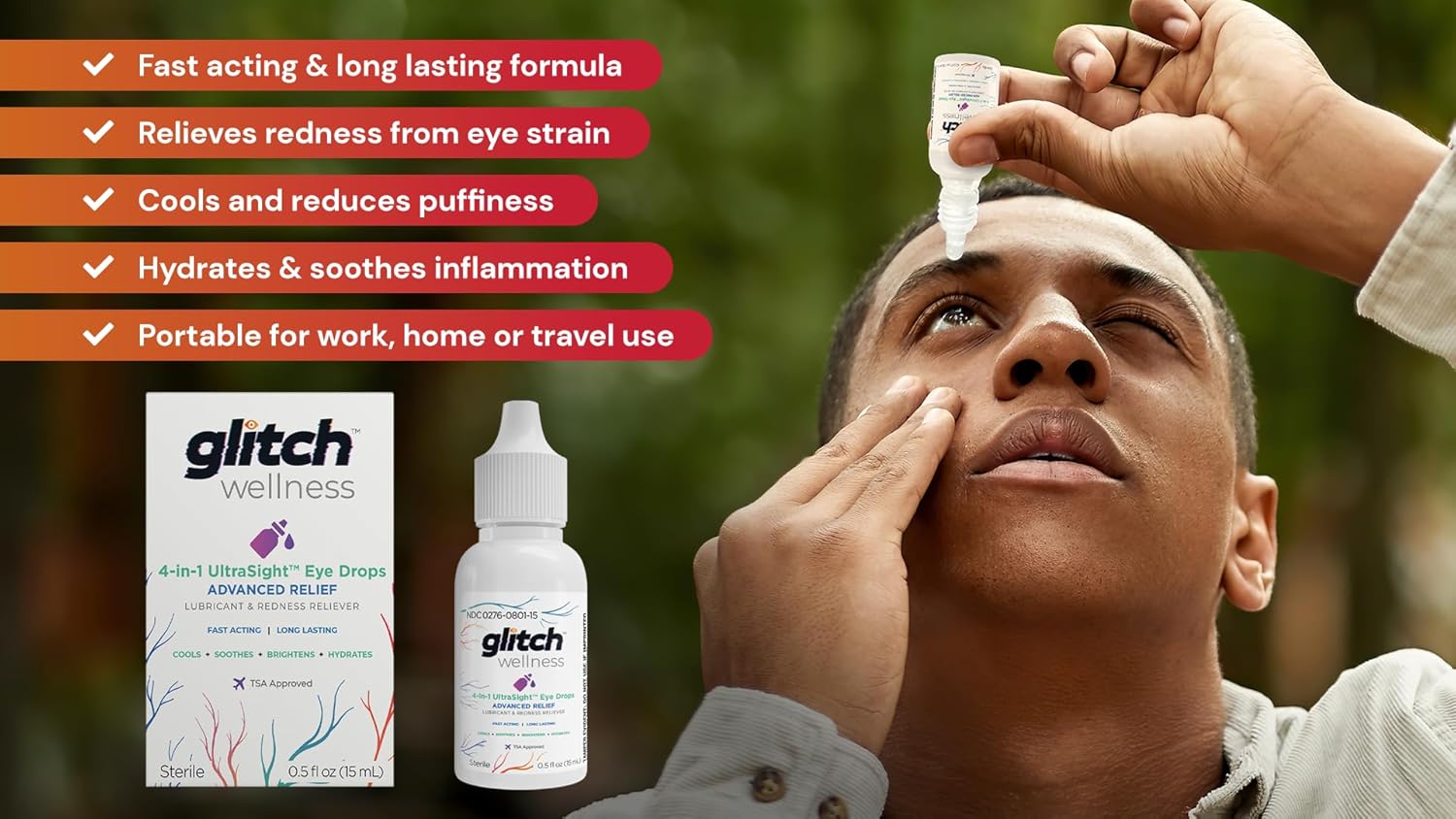 30-Day Supply Glitch Daily Eye Care Kit: Self-Heating Eye Mask, Eye Drops, Relief Gummies with Lutein & Zeaxanthin