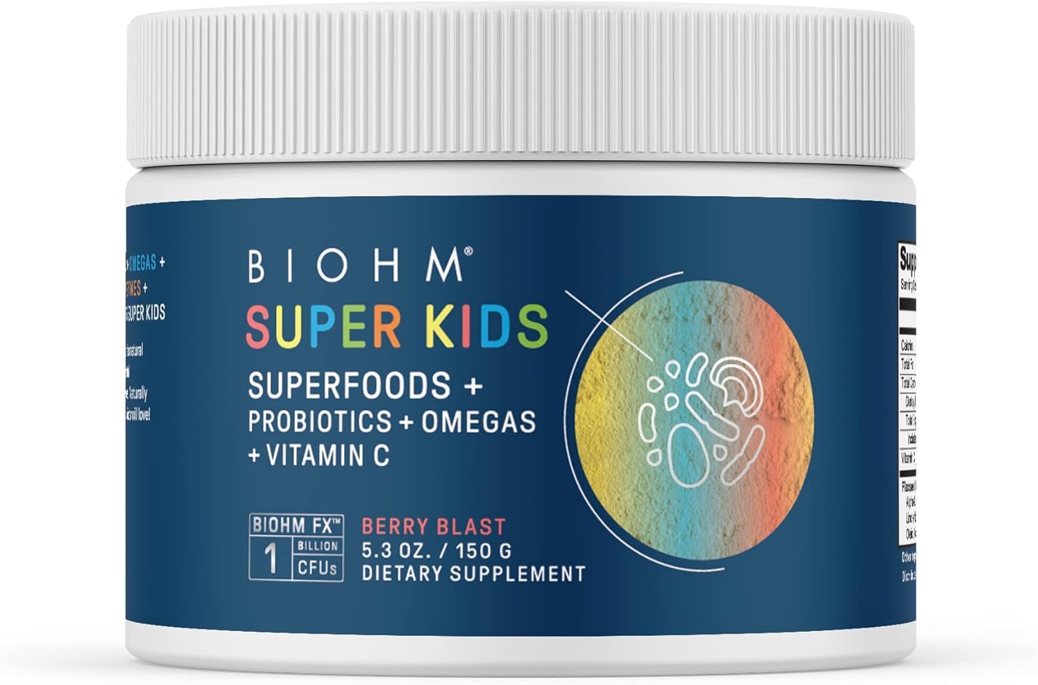 30-Day Supply of BIOHM Super Greens and Super Kids Antioxidant Veggie Powder Bundle with Probiotics, Berry Flavor