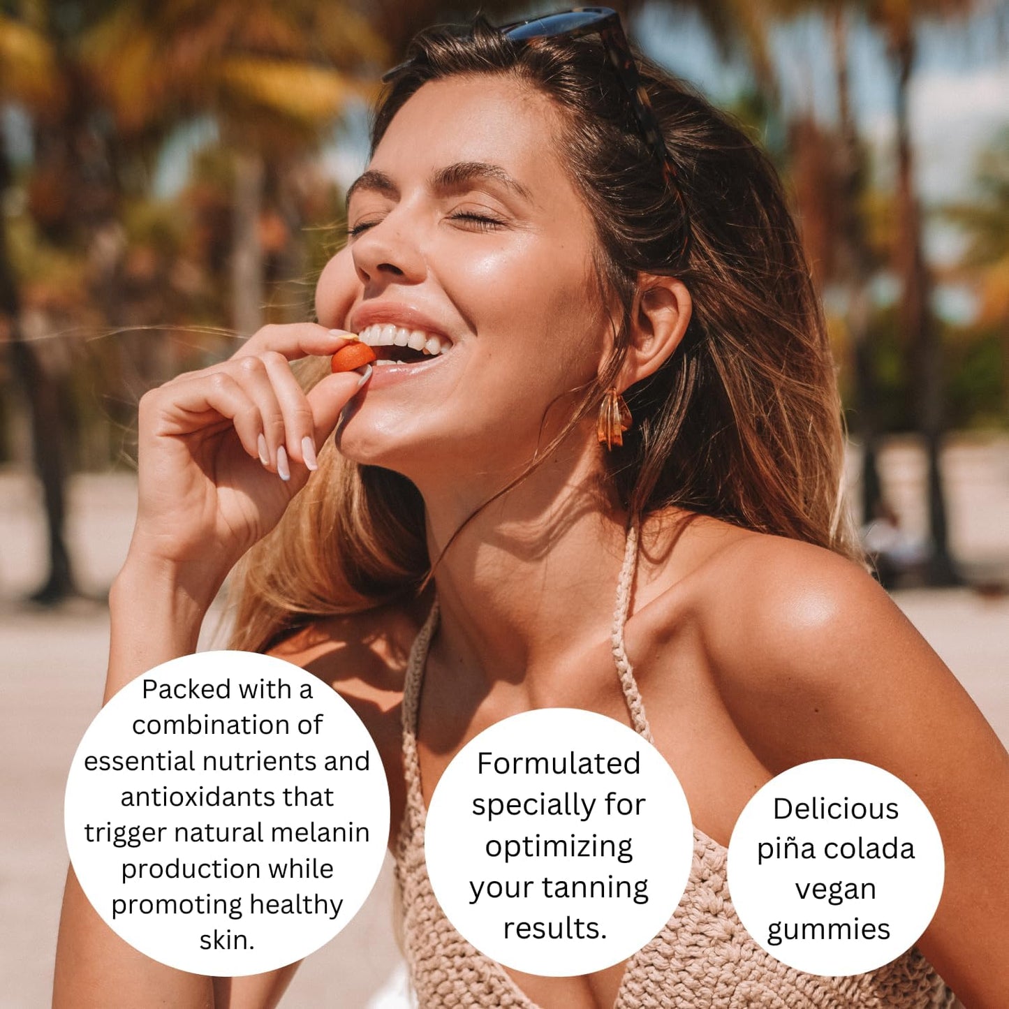 30-Day Supply of FGBG Summer Glow Tanning Gummies for a Radiant Tan