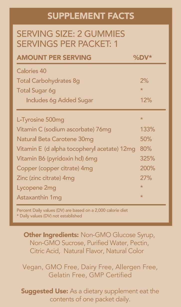 30-Day Supply of FGBG Summer Glow Tanning Gummies for a Radiant Tan