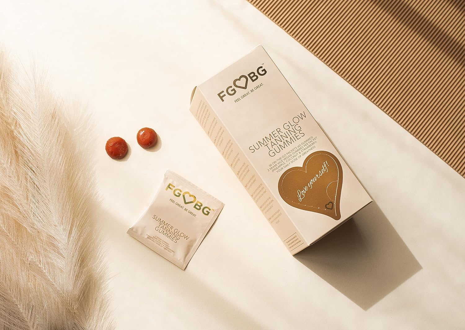 30-Day Supply of FGBG Summer Glow Tanning Gummies for a Radiant Tan