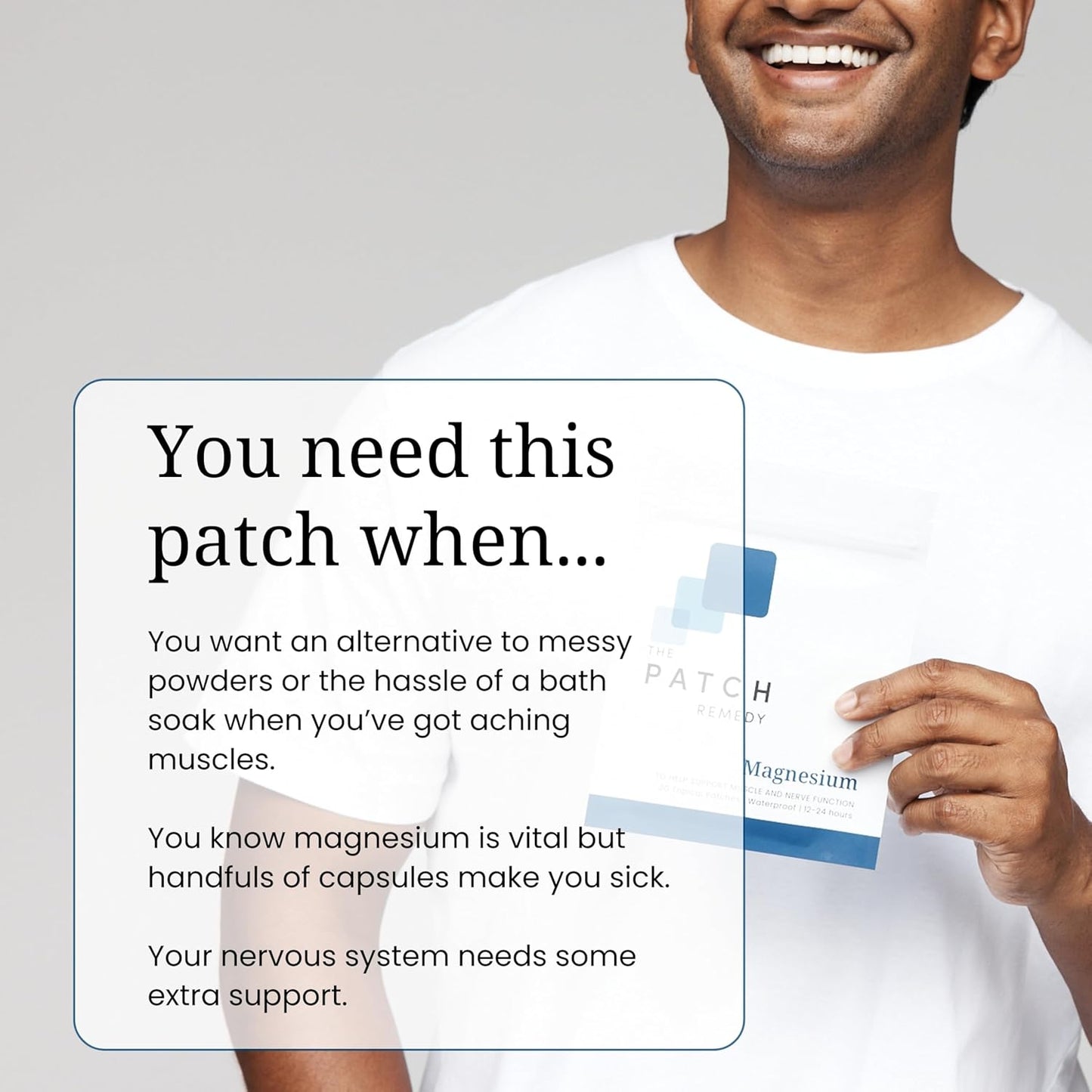 30-Day Supply of Patch Remedy Magnesium Patches for Muscle Cramps and Sleep Support