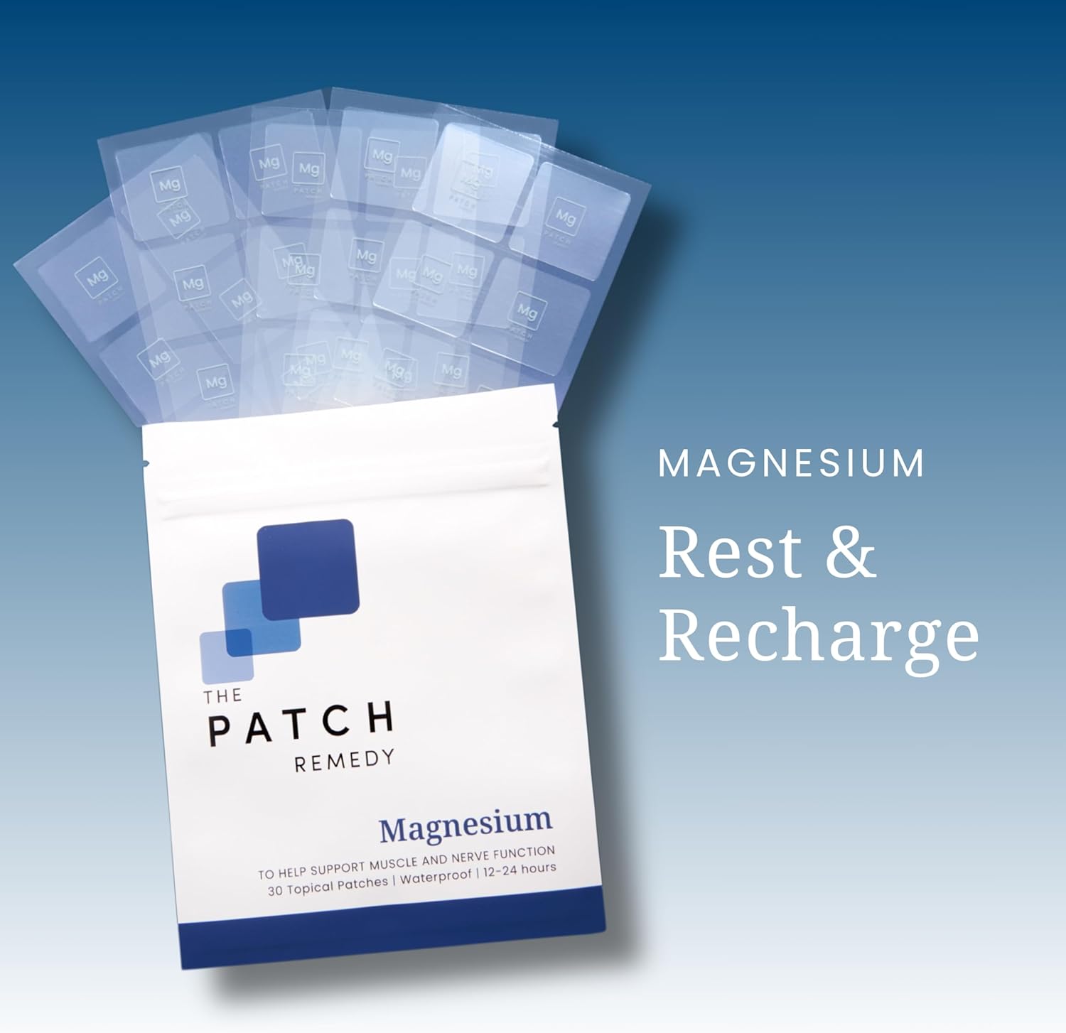 30-Day Supply of Patch Remedy Magnesium Patches for Muscle Cramps and Sleep Support