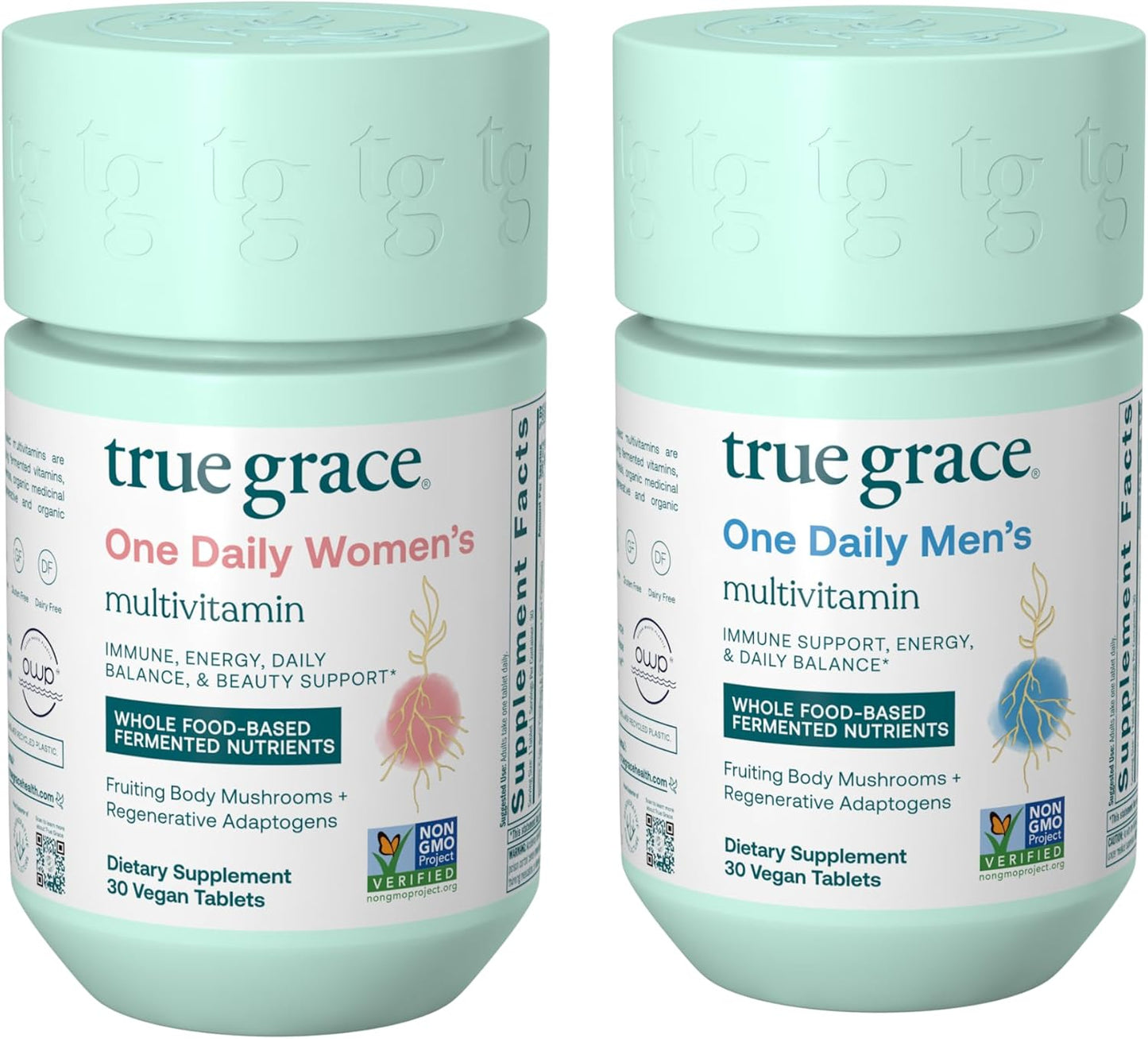 30-Day Supply of True Grace One Daily Men’s & Women’s Multivitamins - Non-GMO, Gluten Free Vegan Tablets for Daily Use