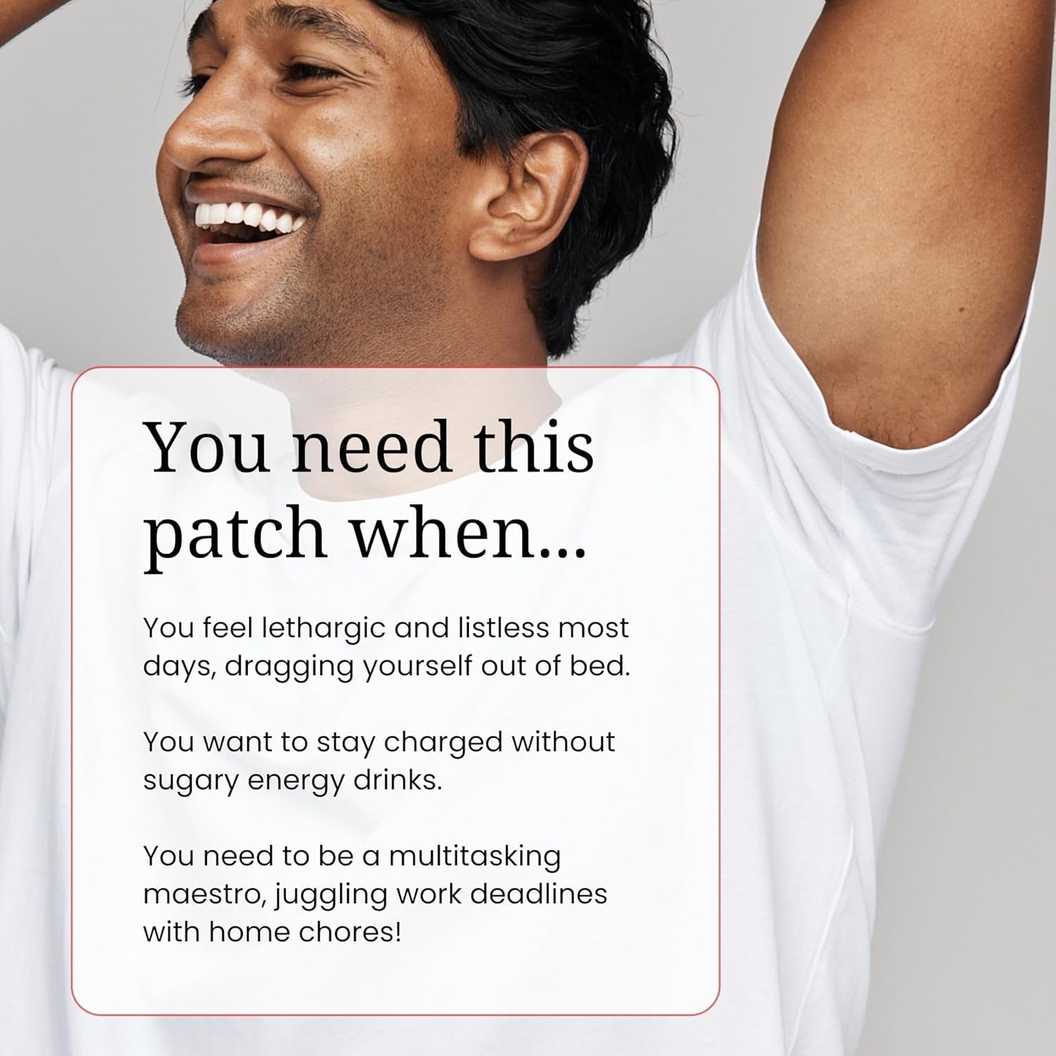 30 Energy Patches with Guarana, Taurine, Green Tea, and Vitamins for Energy Boost