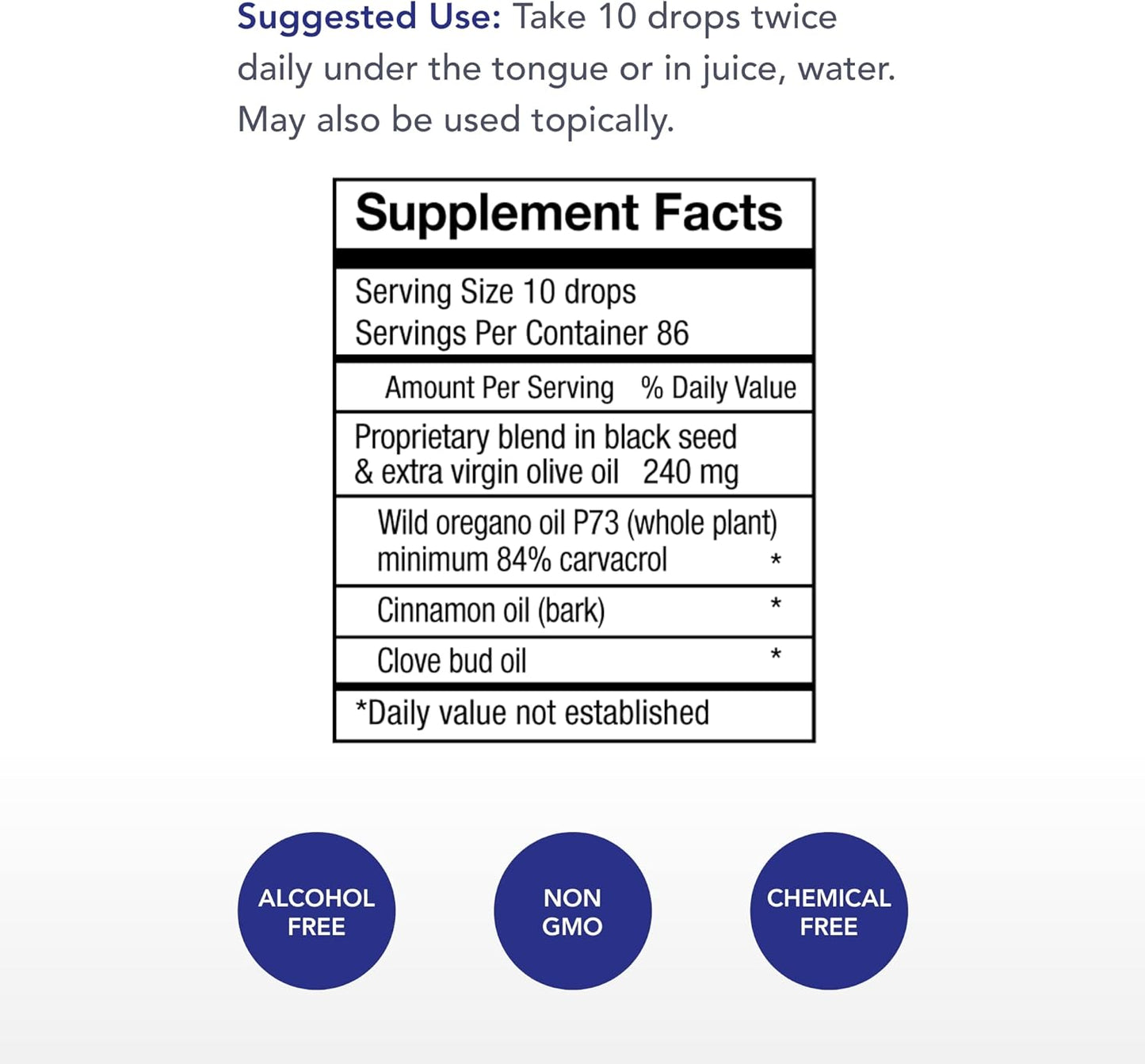 30 mL Physician's Strength Ultracidal Oregano Oil with High Carvacrol - Supports Healthy Immune System - 86 Servings - Wild Source