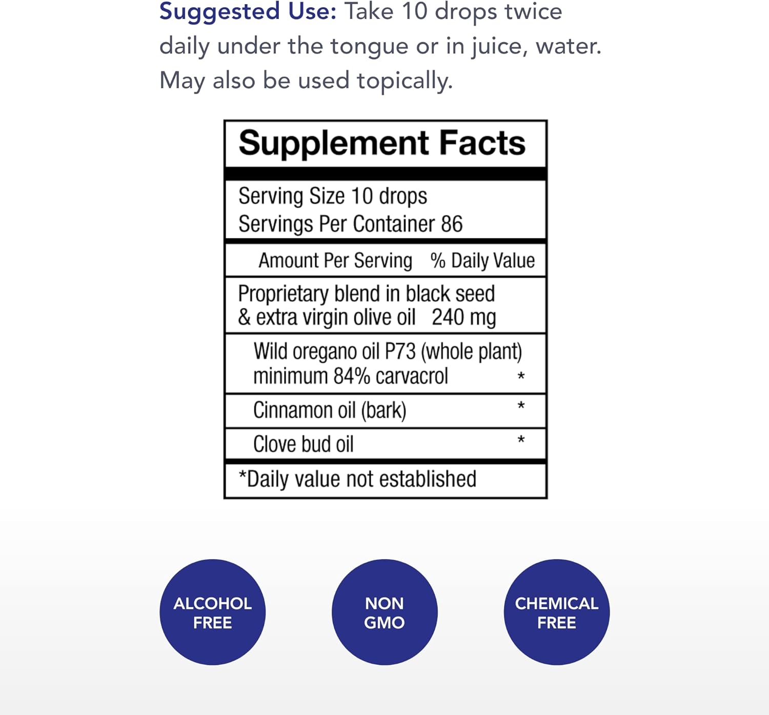 30 mL Physician's Strength Ultracidal Oregano Oil with High Carvacrol - Supports Healthy Immune System - 86 Servings - Wild Source