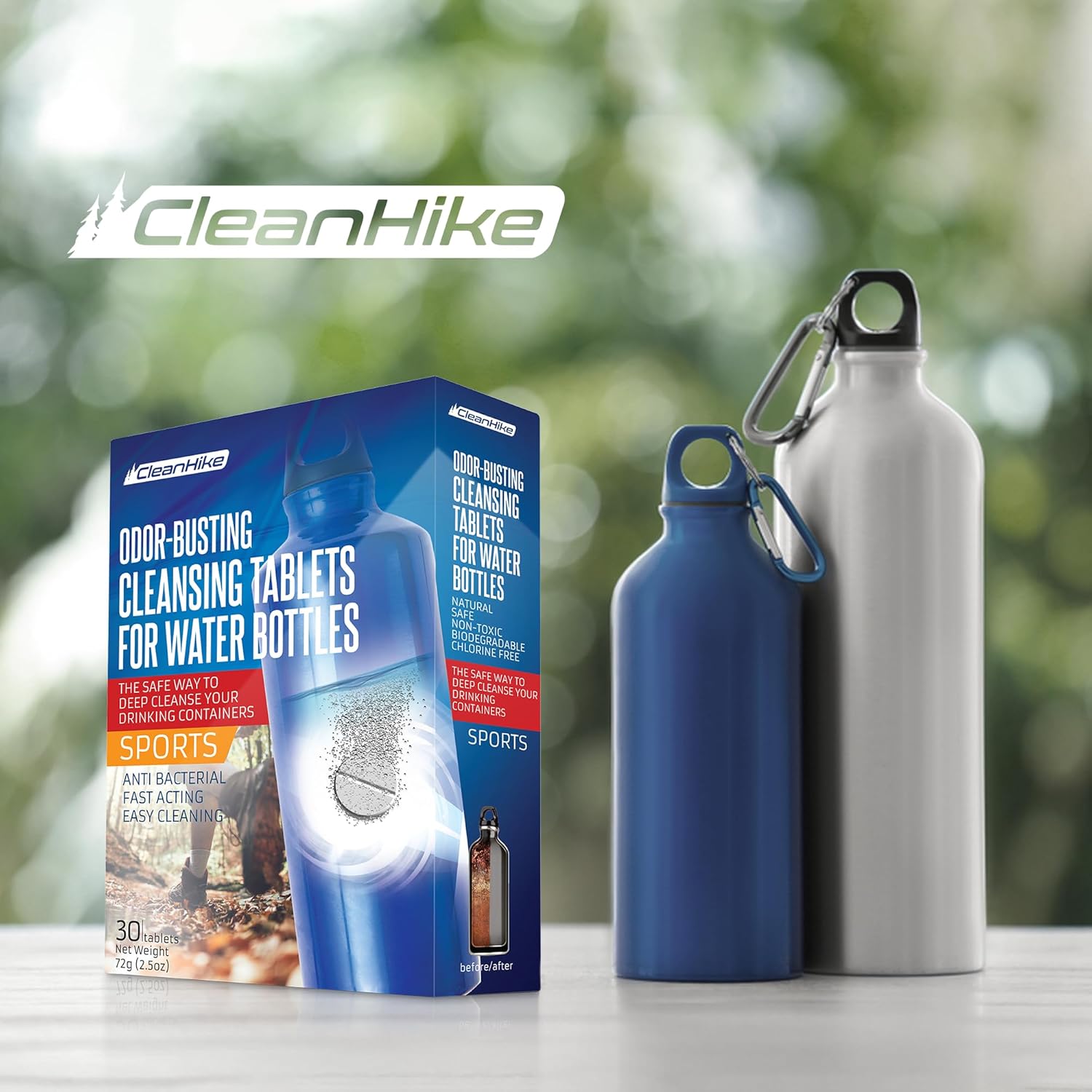 30-Pack All-Natural Cleaning Tablets for Tumblers, Water Bottles, and More